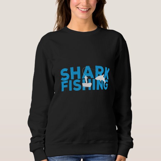 Haifischfischer mit Schatten im Inneren Sweatshirt (Vorderseite)