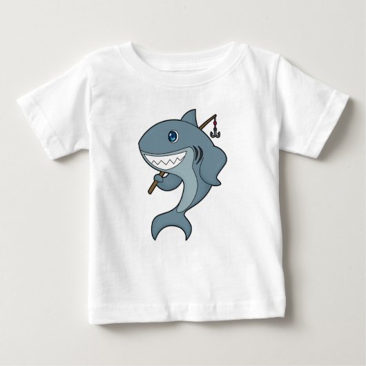 Haifischfischfischerei - Fischfangstange Baby T-shirt (Vorderseite)