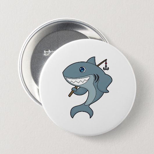 Haifischfischfischerei - Fischfangstange Button (Vorne & Hinten)