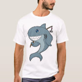 Haifischfischfischerei - Fischfangstange T-Shirt (Vorderseite)