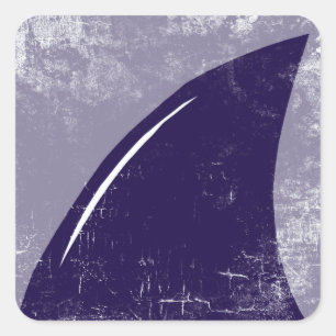 Haifischflosse Quadratischer Aufkleber