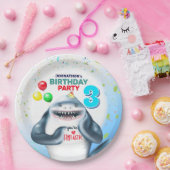 Haifischflossen-Kindergeburtstag Pappteller (Party)