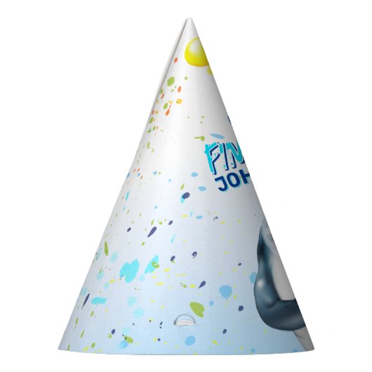 Haifischflossen-Kindergeburtstag Partyhütchen (Links)