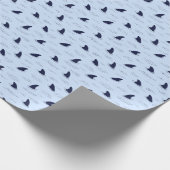 Haifischflossen-Ozeanmuster Geschenkpapier (Ecke)