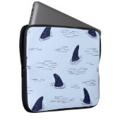 Haifischflossen-Ozeanmuster Laptopschutzhülle (Vorne Rechts)
