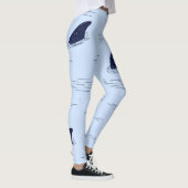 Haifischflossen-Ozeanmuster Leggings (Rechts)