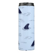 Haifischflossen-Ozeanmuster Thermosbecher (Rückseite)