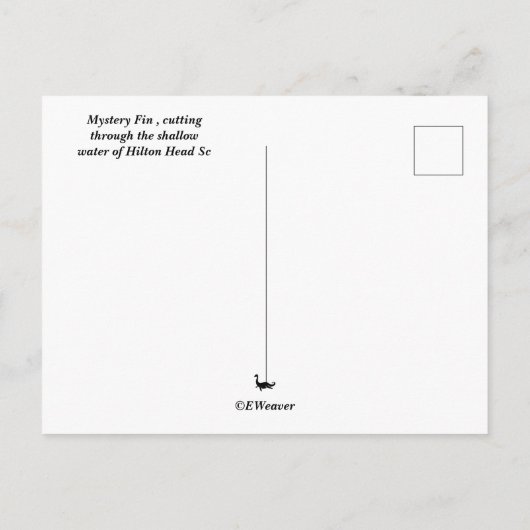 Haifischflossen-Postkarte Postkarte (Rückseite)