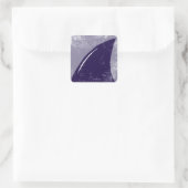 Haifischflossen Quadratischer Aufkleber (Tasche)
