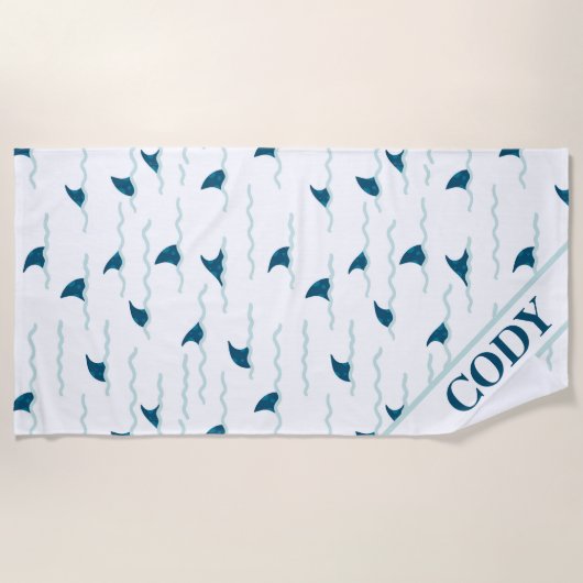 Haifischflossen Strandtuch (Vorderseite)