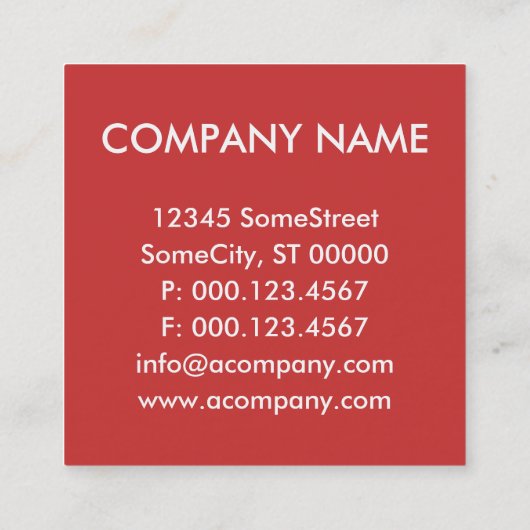 Haifischflossenkreis Quadratische Visitenkarte (Rückseite)