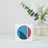 Haifischflossenkreis Quadratische Visitenkarte (Stehend Vorderseite)