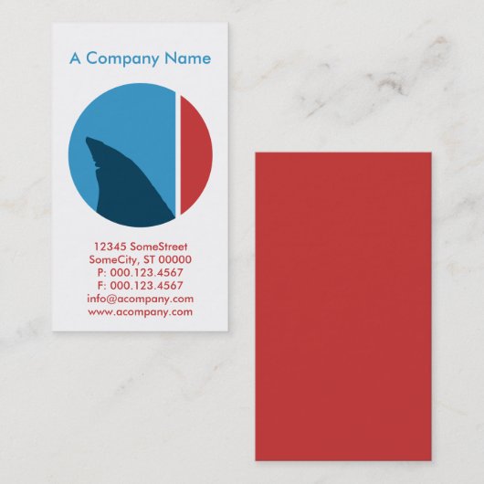 Haifischflossenkreis Visitenkarte (Vorne/Hinten)