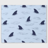 Haifischflossenmuster  geschenkpapier (Flach)