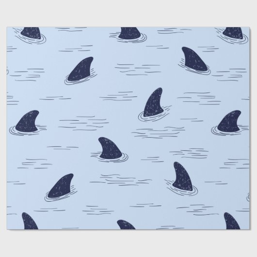 Haifischflossenmuster geschenkpapier (Flach)