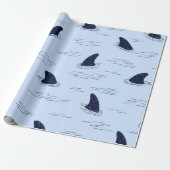 Haifischflossenmuster geschenkpapier (Ungerollt)