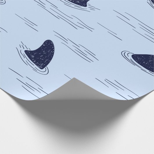 Haifischflossenmuster  geschenkpapier (Ecke)