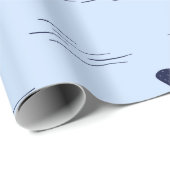 Haifischflossenmuster  geschenkpapier (Rolleneckpunkt)