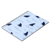 Haifischflossenmuster Notizblock (Linke Seite)