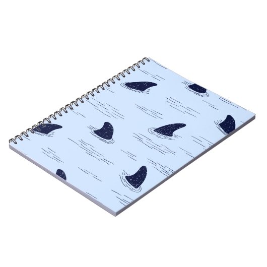 Haifischflossenmuster Notizblock (Linke Seite)