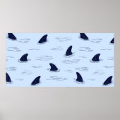Haifischflossenmuster Poster (Vorne)