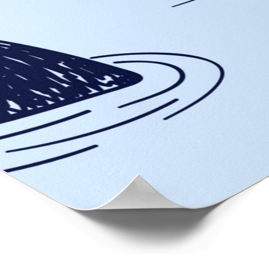 Haifischflossenmuster Poster (Ecke)