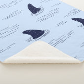 Haifischflossenmuster  sherpadecke (3/4)