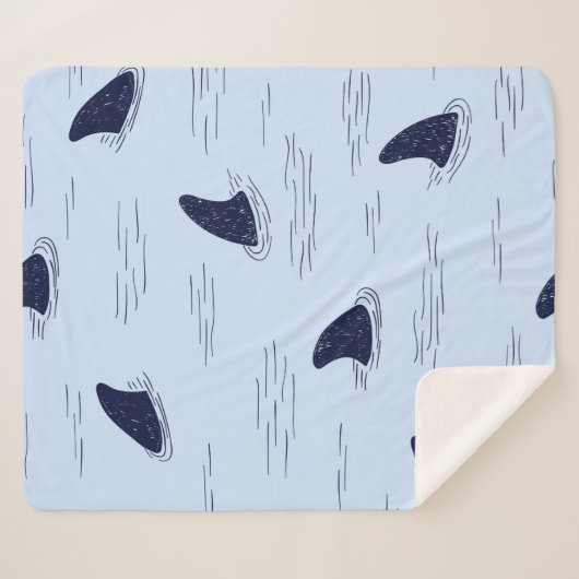 Haifischflossenmuster  sherpadecke (Vorderseite (Horizontal))