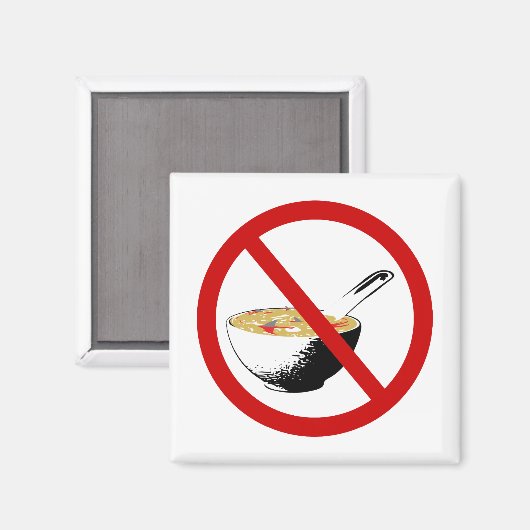 Haifischflossensuppe verbieten magnet (Vorderseite/Rückseite)