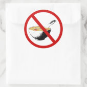 Haifischflossensuppe verbieten runder aufkleber (Tasche)