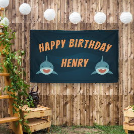 Haifischköder | Personalisierte Geburtstagspartei Banner