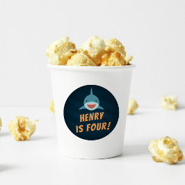 Haifischköder | PERSONALISIERTER KINDERGEBURTSTAG Runder Aufkleber