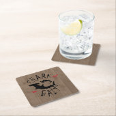 Haifischköpfe von Haifischen Rechteckiger Pappuntersetzer (Vor Ort)