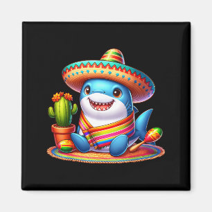 Haifischliebhaber cinco de mayo sombrero maracas m magnet