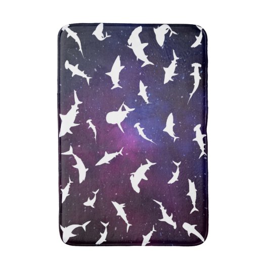 Haifischschatten auf der Dunklen Galaxie Badematte (Vorderseite Vertikal)