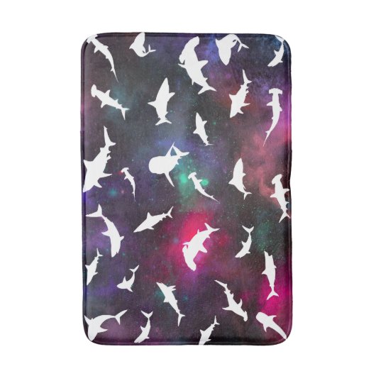 Haifischschatten auf der Dunklen Galaxie Badematte (Vorderseite Vertikal)