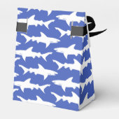 Haifischschule Funny Blue und White Geschenkschachtel (Rückseite)