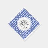 Haifischschule Funny Blue und White Serviette (Ecke)