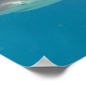 Haifischschwimmen unter Wasser Poster (Ecke)