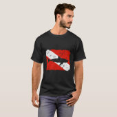 Haifischtaucht-Flag Not leidende Taucher T-Shirt (Vorne ganz)