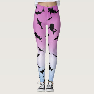 Haifischwal im Verlauf des Regenbogens Leggings