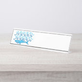 Haifischwellen Schreibtischnamensplakette (Vorderseite )