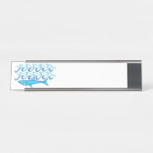 Haifischwellen Schreibtischnamensplakette (Vorderseite )