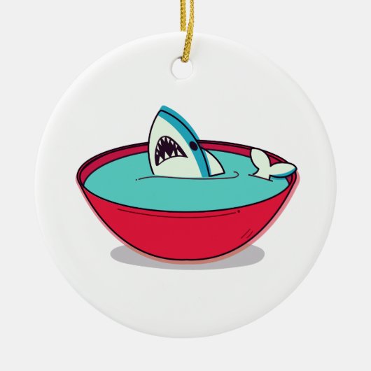 Haiflossensuppe Keramik Ornament (Vorne)