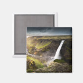 Haifoss Waterfall | Sommer in Island Magnet (Vorderseite/Rückseite)