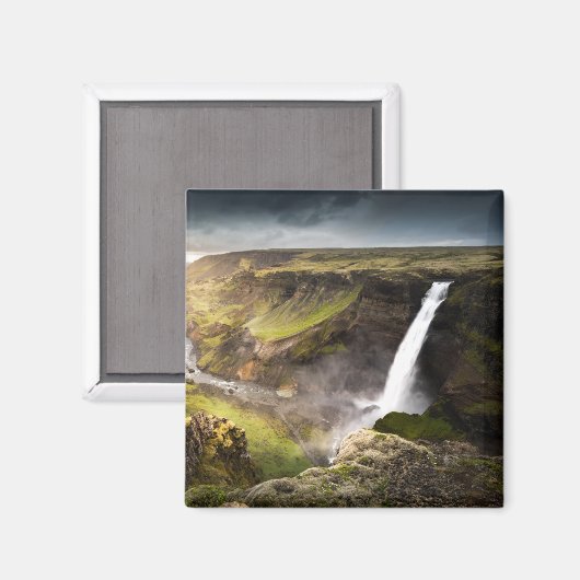 Haifoss Waterfall | Sommer in Island Magnet (Vorderseite/Rückseite)