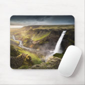 Haifoss Waterfall | Sommer in Island Mousepad (Mit Mouse)