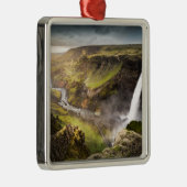 Haifoss Waterfall | Sommer in Island Ornament Aus Metall (Rechts)