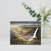 Haifoss Waterfall | Sommer in Island Postkarte (Stehend Vorderseite)