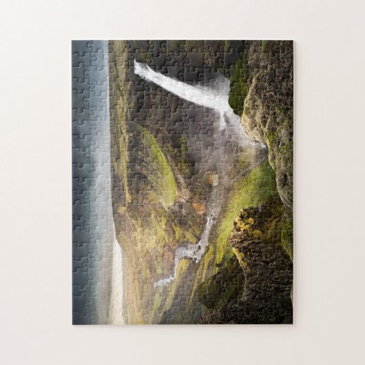 Haifoss Waterfall | Sommer in Island Puzzle (Vertikal)